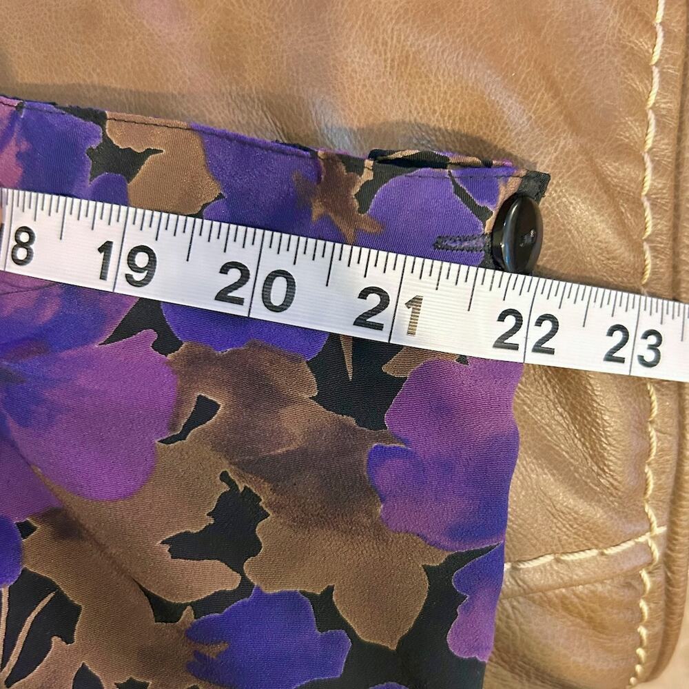 Vintage Y2K Purple Gold Floral Maxi Skirt with Slit Plus Size Women 1x - Picture 5 of 8